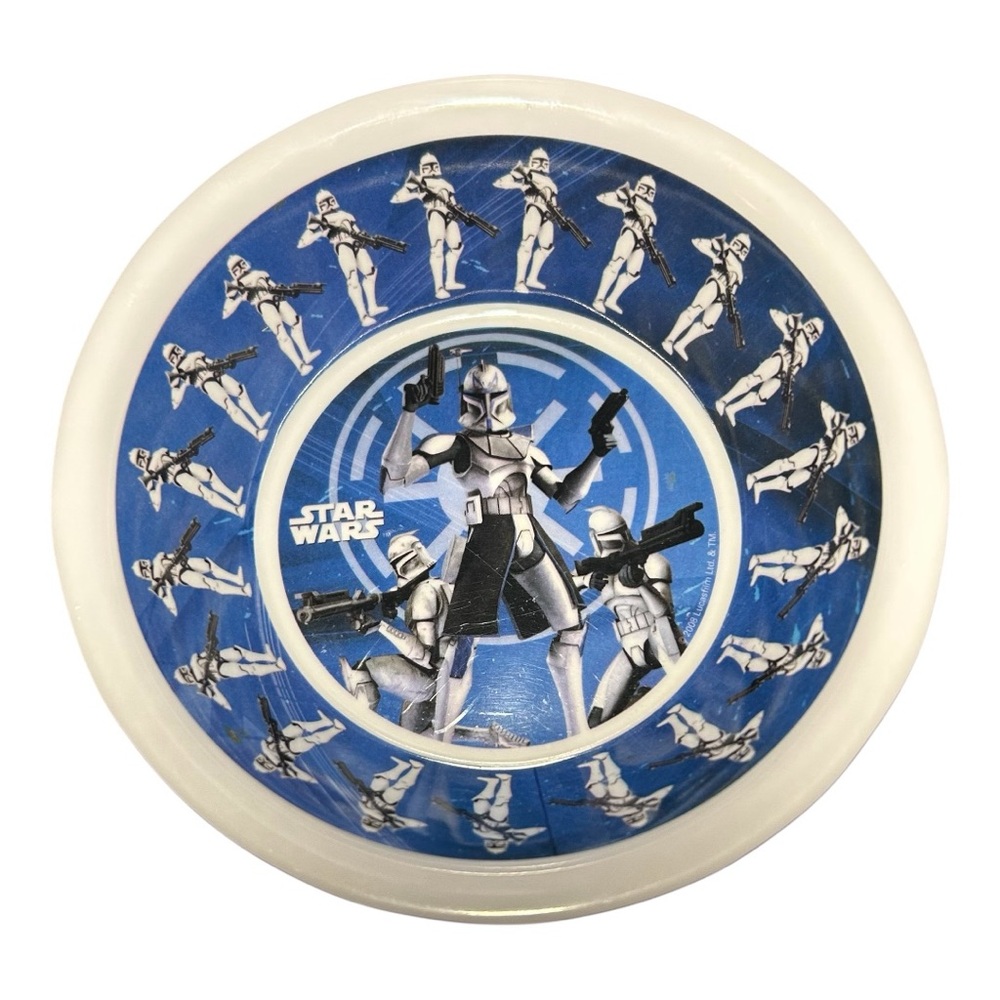 Trudeau Star Ware Dinnerware Clone Wars Troopers Kid’s Plastic Bowl 5 1/2 Inches